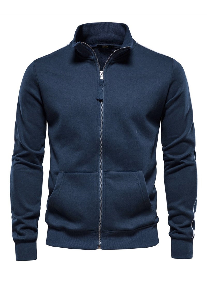 KUYING Zipper Cardigan Stand Up Collar Casual Sports Top  - Image 1