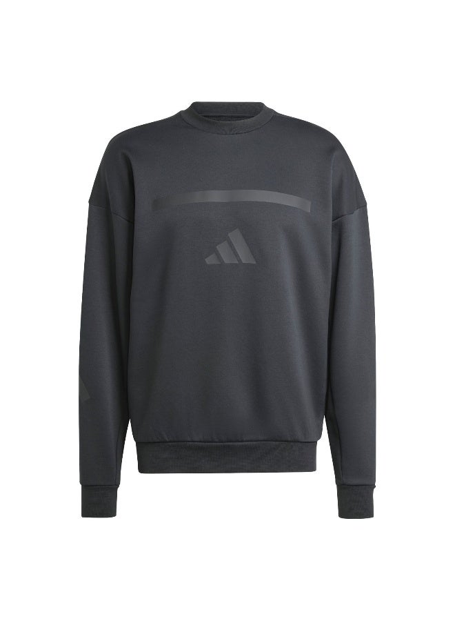 Adidas M Z.N.E. Crw Black Training Sweatshirts For Men XS  - Image 1