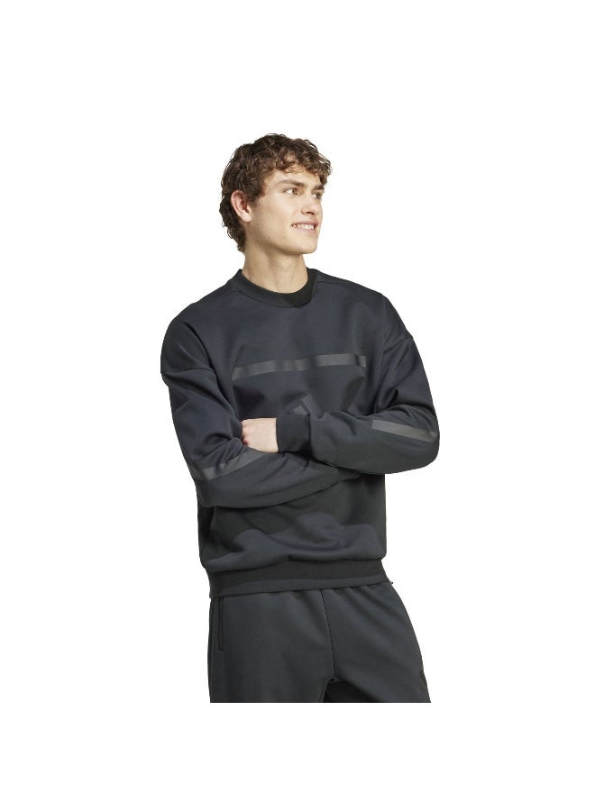 Adidas M Z.N.E. Crw Black Training Sweatshirts For Men XS  - Image 5