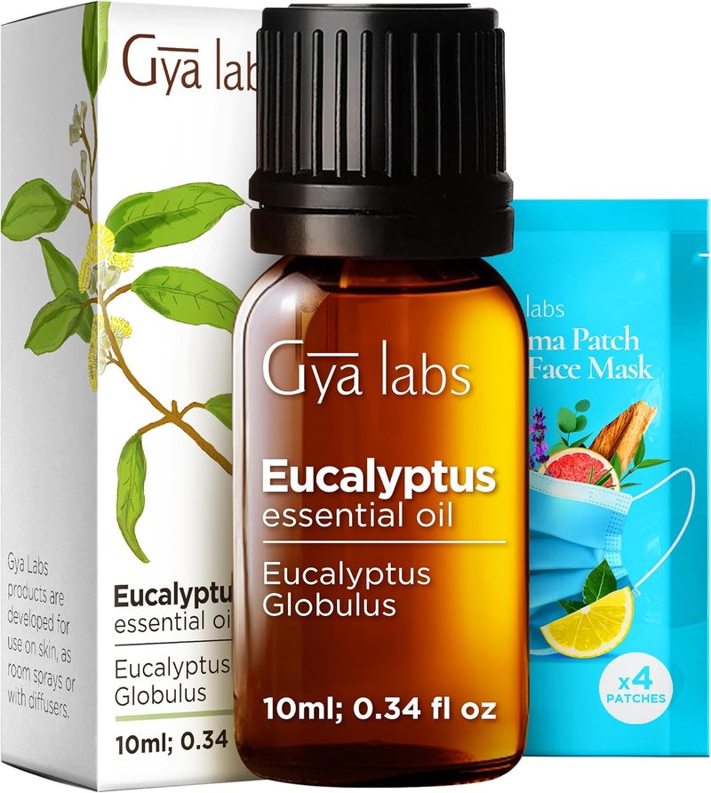 Gya Labs Eucalyptus Essential Oil - 0.34 Fl Oz - for Hair, Skin, Diffuser, Aromatherapy & DIY Candle Making Scent - Image 1