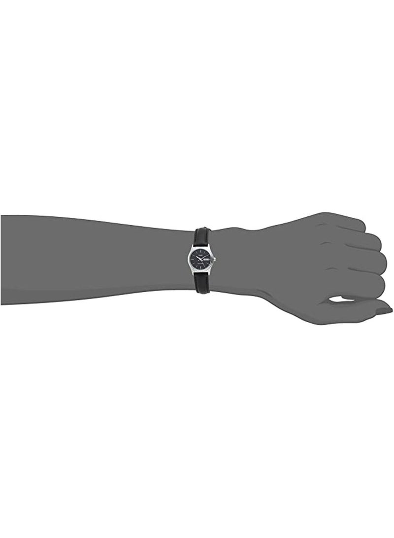CASIO Women's Leather Analog Watch LTP-V006L-1B2UDF - 25 mm - Black - Image 4