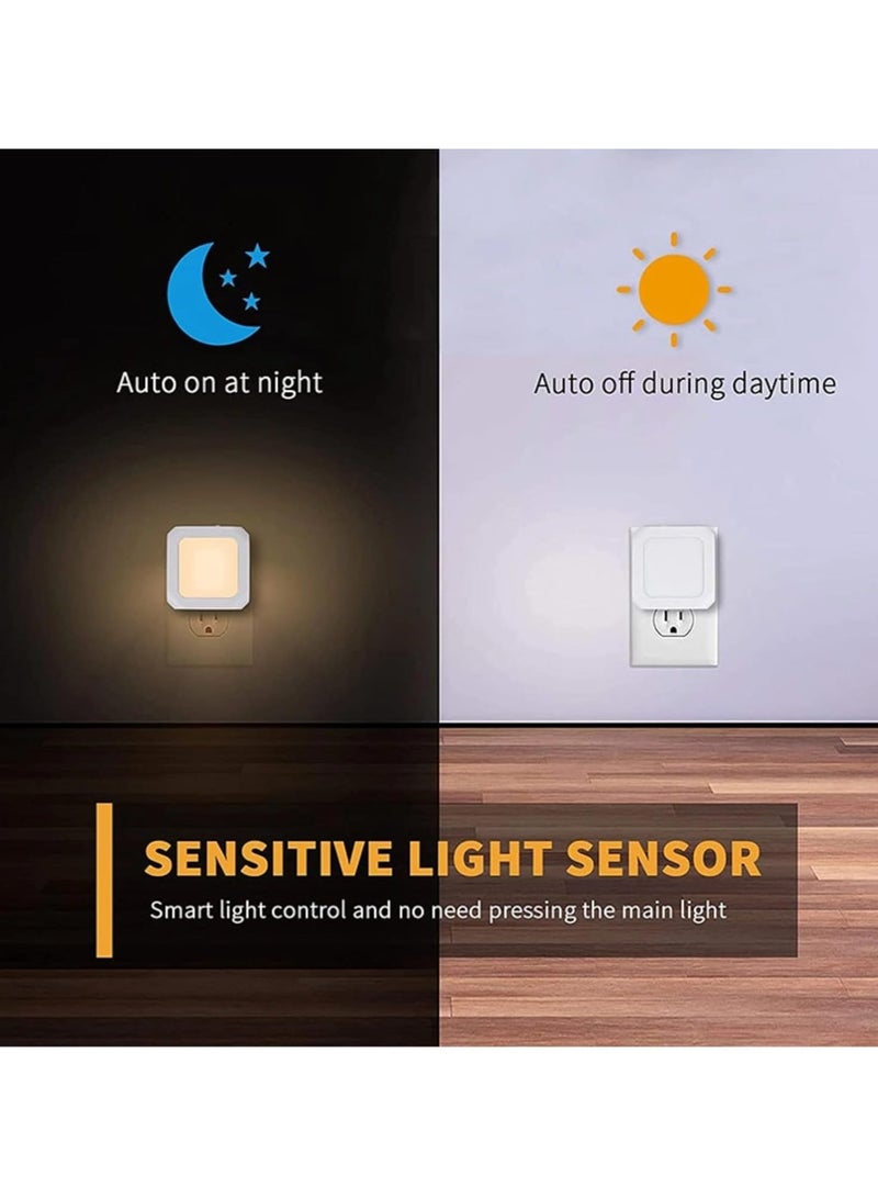 Yakiter Dimmable Night Light, LED Nightlights Plug in Wall, Stepless Dimming, Brightness Adjustable for Kids, Baby, Bedroom, Bathroom, Hallway, Stair, Kitchen, Corridor, Warm White, 2 Pack - Image 2