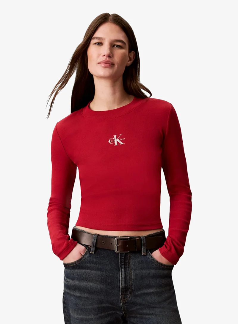 Monologo Long Sleeve Rib Baby Tee