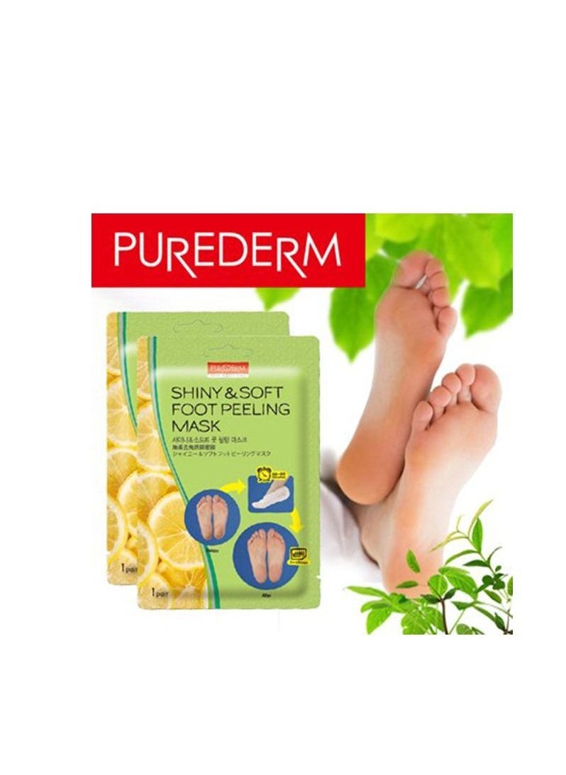 Purederm - Shiny and Soft Peeling Mask for Feet - Image 1