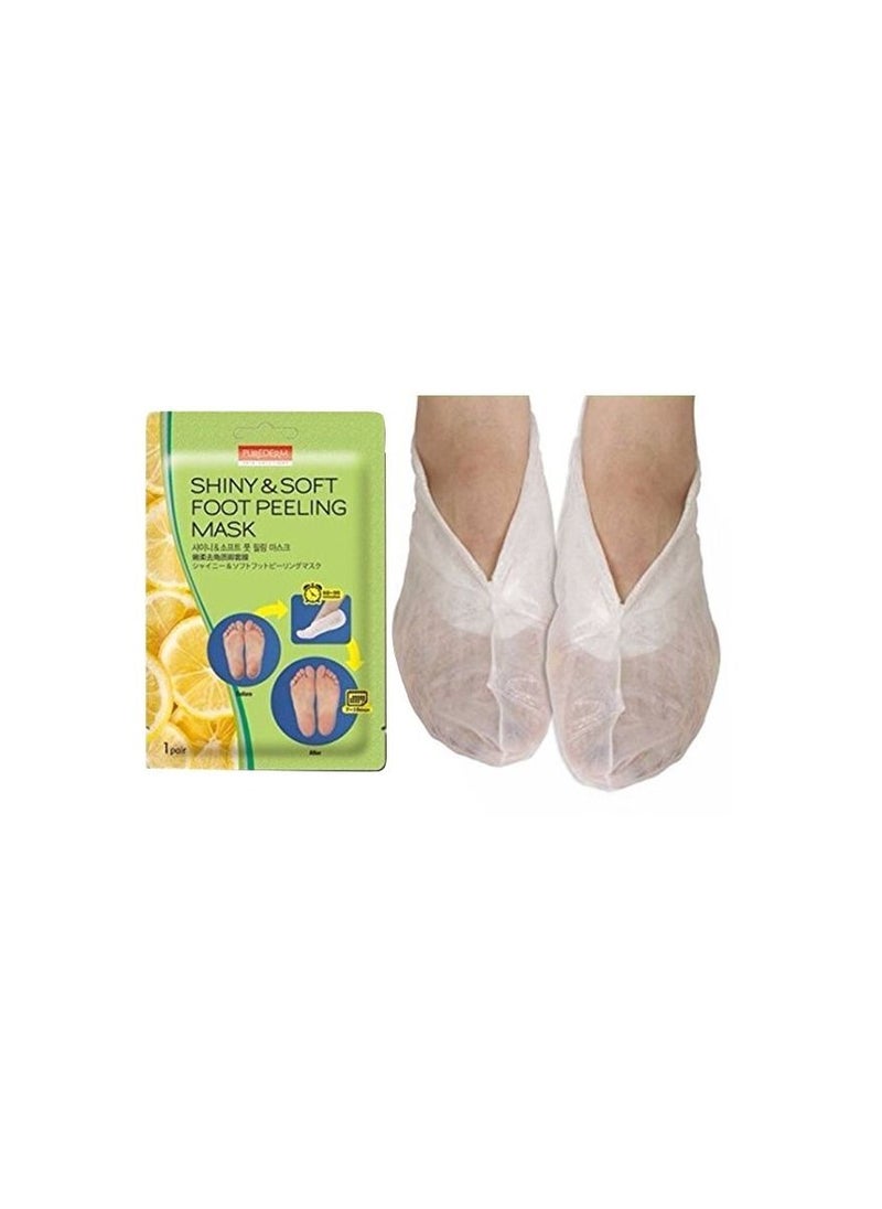 Purederm - Shiny and Soft Peeling Mask for Feet - Image 1