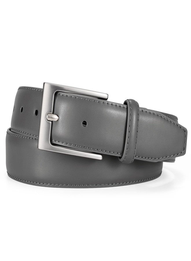 WHIPPY Men's Casual Leather Belt Fashion Leather Dress Belt Classic Every Day Jeans Belt for Men Work Business, Grey, S - Image 1