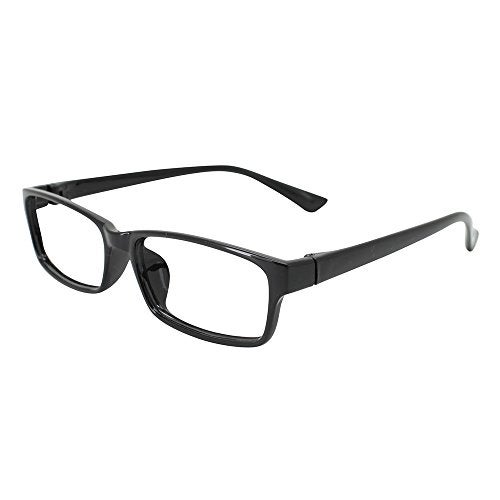 EyeYee Reading Glasses +0.75 Black - Rectangle Full Rim Anti Reflective Mens Womens Eyeglasses Readers Comfortable Stylish Glasses - Image 1