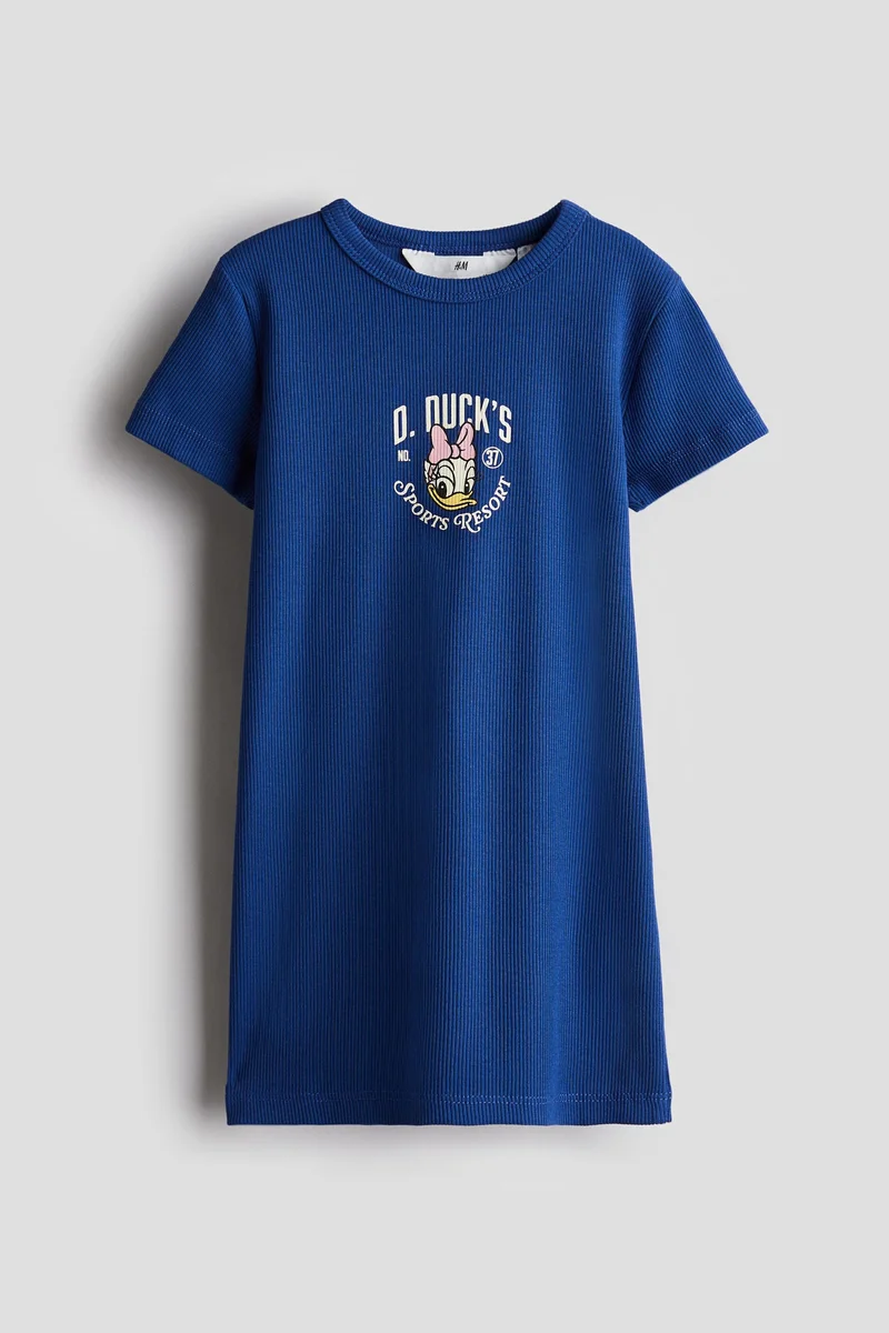 H&M Ribbed cotton jersey dress