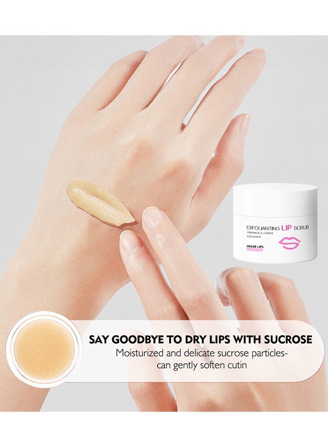 سوفازين سكر الشفاه فركاب، مقشر الشفاه ومرطب للشفاه المشقوقة الجافة والشفاه المشقوقة مقشر الشفاه لطيف للشفاه السلس والأشرق، 15 مل - Image 5