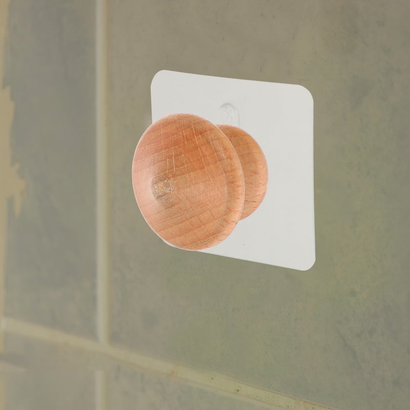 4pcs Mushroom Coat Hook Nail Free Wood Hook Mushroom Wall Hook Hanger - Image 5