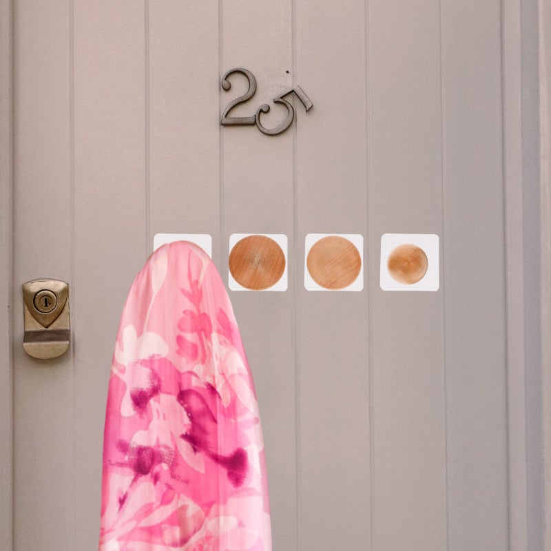 4pcs Mushroom Coat Hook Nail Free Wood Hook Mushroom Wall Hook Hanger - Image 4