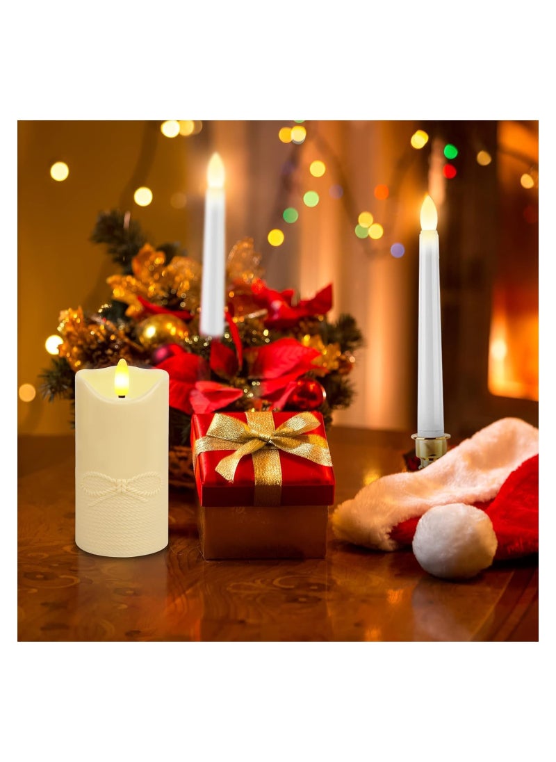 Excefore 2 Pcs LED Candles Flickering Flameless Candles with Remote Control Timer, Tealights Candle Small Electric Fake Tea Candle Realistic for Wedding  - Image 2