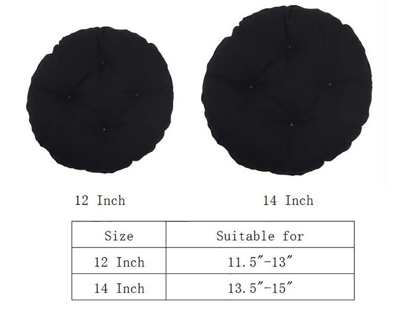 Augld Bar Stool Cushion Soft Velvet Padded Round Stool Cover 12" Velvet Coffee - Image 5