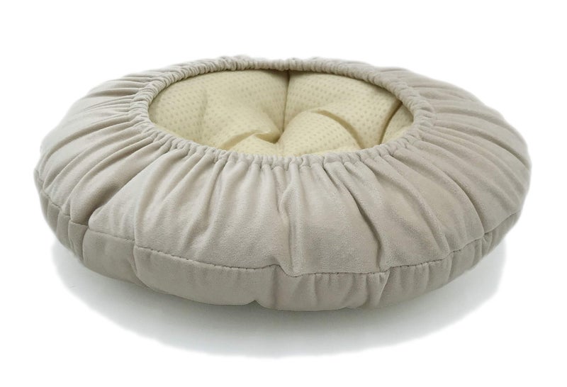 Augld Bar Stool Cushion Soft Velvet Padded Round Stool Cover 12" Velvet Coffee - Image 3