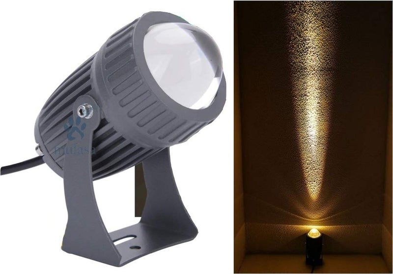Mufasa 15 Watts Outdoor LED IP65 Waterproof Wall Lamp Long Distance Spot Light, Warm White-Aluminium - Image 1