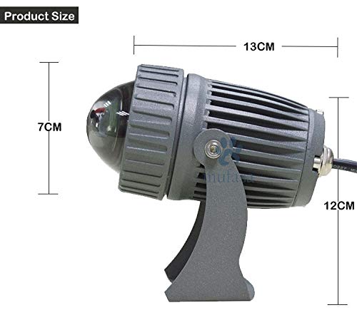 Mufasa 15 Watts Outdoor LED IP65 Waterproof Wall Lamp Long Distance Spot Light, Warm White-Aluminium - Image 3