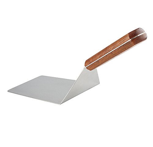 Homi styles 8” Extra-Large Sturdy Stainless Steel Spatula Hamburger Turner with Strong Wooden Handle – Professional Commercial Food Flipper Scraper for Grilling Cooking, Baking for Your Flat Top Restaurants - Image 2