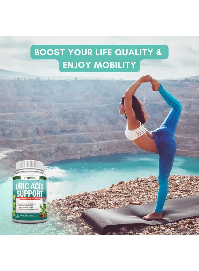 NutriONN Uric Acid Flush - Herbal Uric Acid Cleanse Supplement - With Tart Cherry, Celery Seed Extract, Chanca Piedra, Devil’s Claw & Green Coffee Bean - Vegan - Supports Gallbladder and Kidney Health - Image 3