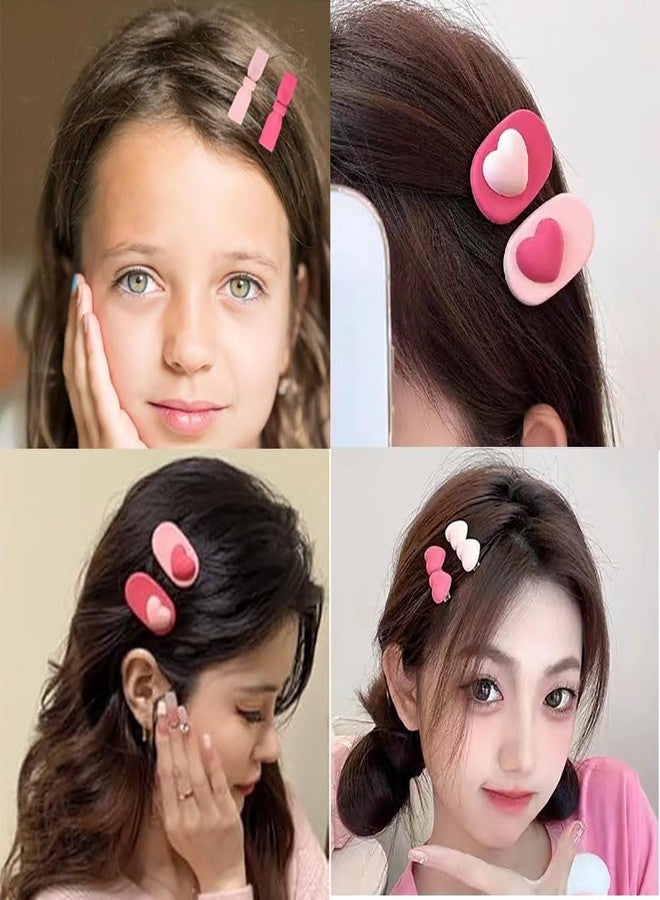 nanaxagly 8-Pack Girls Hair Clips Set, Classic Pink Hair Clips, Bow/Heart/Flower Alligator Clips, for Teens, Hair Accessories Gift Box (Rose and Pink Shades) - Image 4