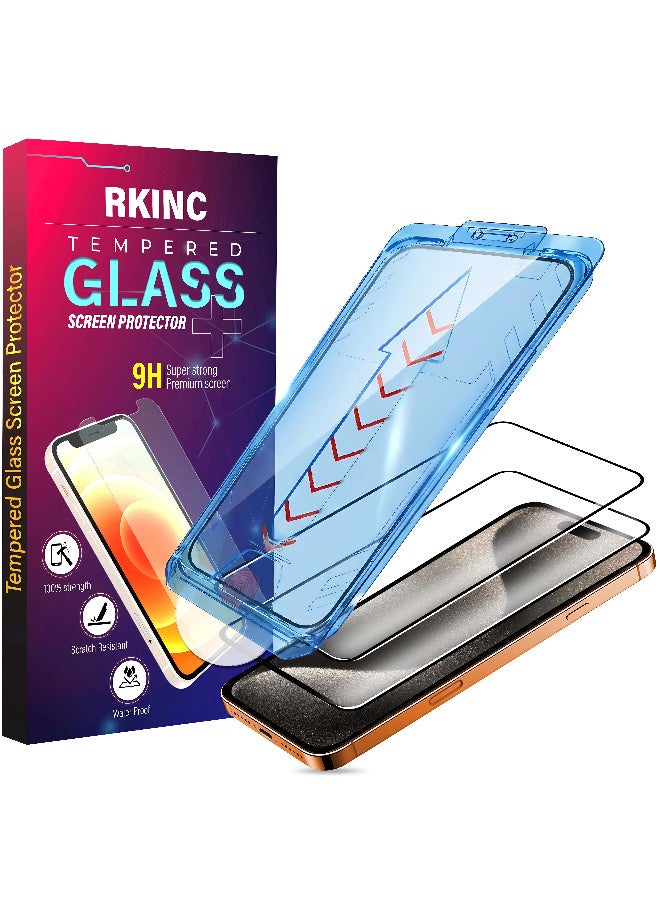 RKINC Screen Protector [2-Pack] for iPhone 17 Pro Max [Automatic Installation] Tempered Glass HD [10X Military Grade Protection] Scratch-Resistant, Shatter-Proof - Image 1