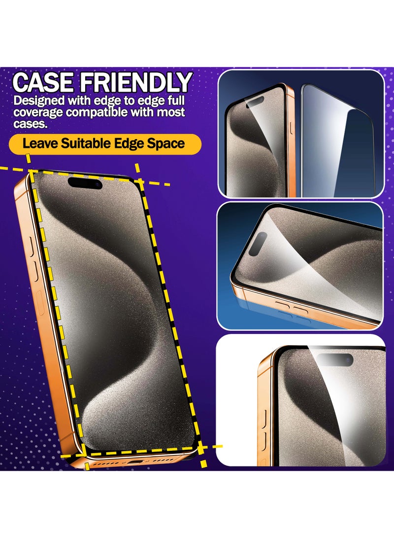 RKINC Screen Protector [2-Pack] for iPhone 17 Pro Max [Automatic Installation] Tempered Glass HD [10X Military Grade Protection] Scratch-Resistant, Shatter-Proof - Image 5