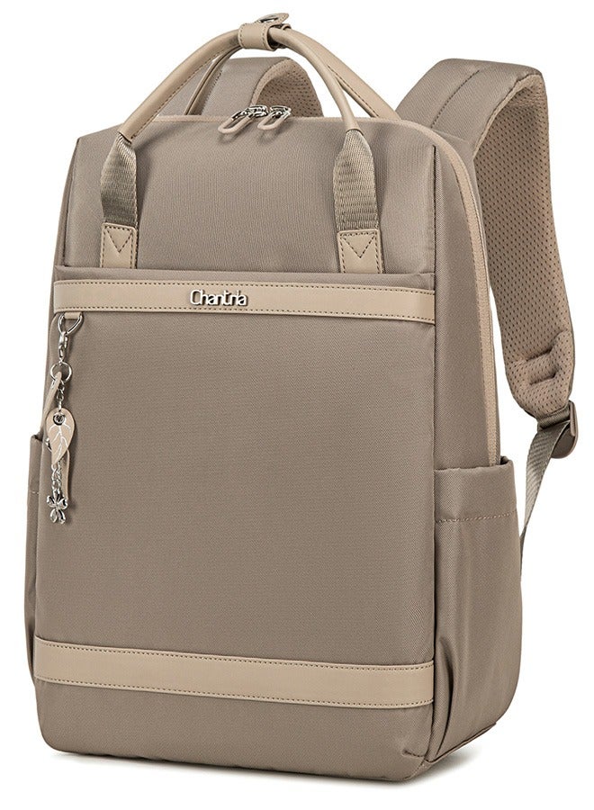 Chantria CB00639 Women Laptop Backpack Casual Business Travel Multi-Compartment Easy Carry Trend Bag (15.6'') Khaki - Image 1