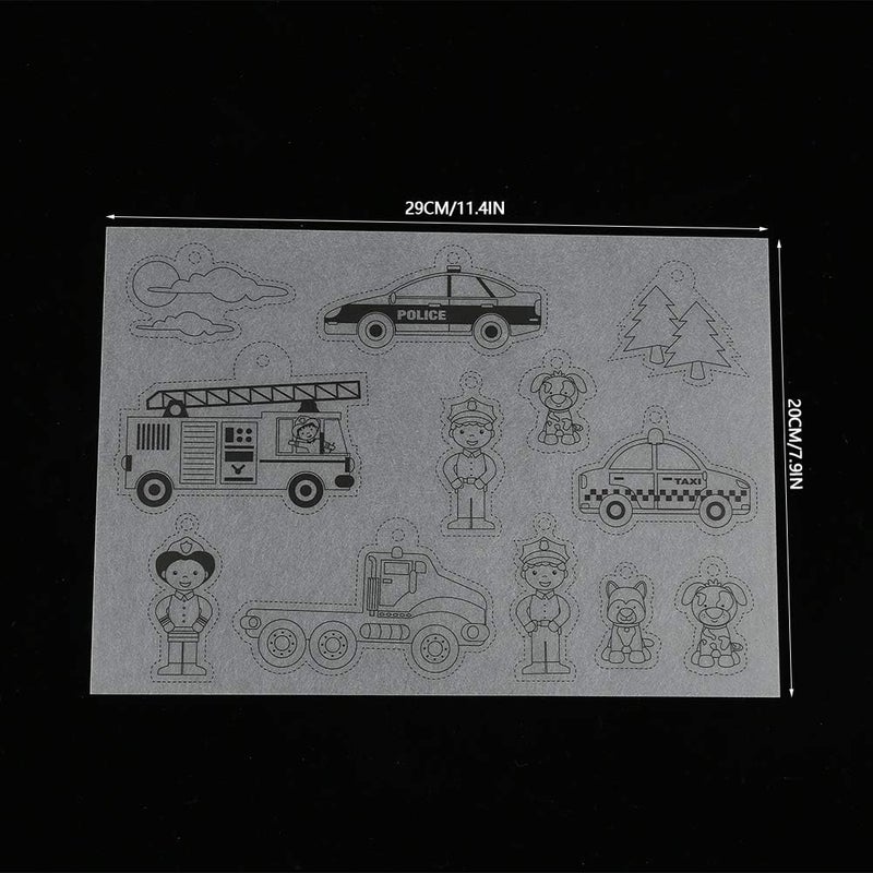 klarako Shrink Plastic Sheet, 8 Pieces Plastic Heat Shrinky Sheet Shrink Films DIY Handmade Craft Tool for Ornaments and Creative Crafts, Kids Boys Girls (Girls 20 * 29CM) - Image 5