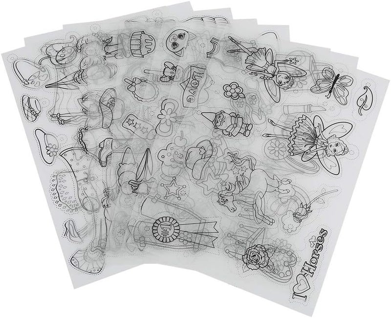 klarako Shrink Plastic Sheet, 8 Pieces Plastic Heat Shrinky Sheet Shrink Films DIY Handmade Craft Tool for Ornaments and Creative Crafts, Kids Boys Girls (Girls 20 * 29CM) - Image 1