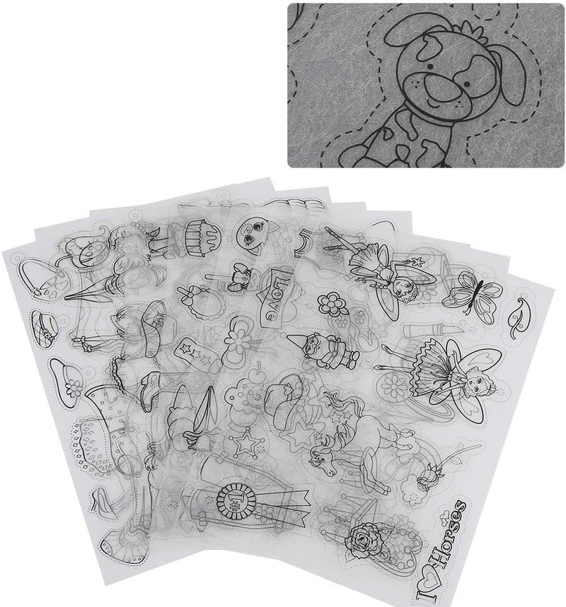 klarako Shrink Plastic Sheet, 8 Pieces Plastic Heat Shrinky Sheet Shrink Films DIY Handmade Craft Tool for Ornaments and Creative Crafts, Kids Boys Girls (Girls 20 * 29CM) - Image 4