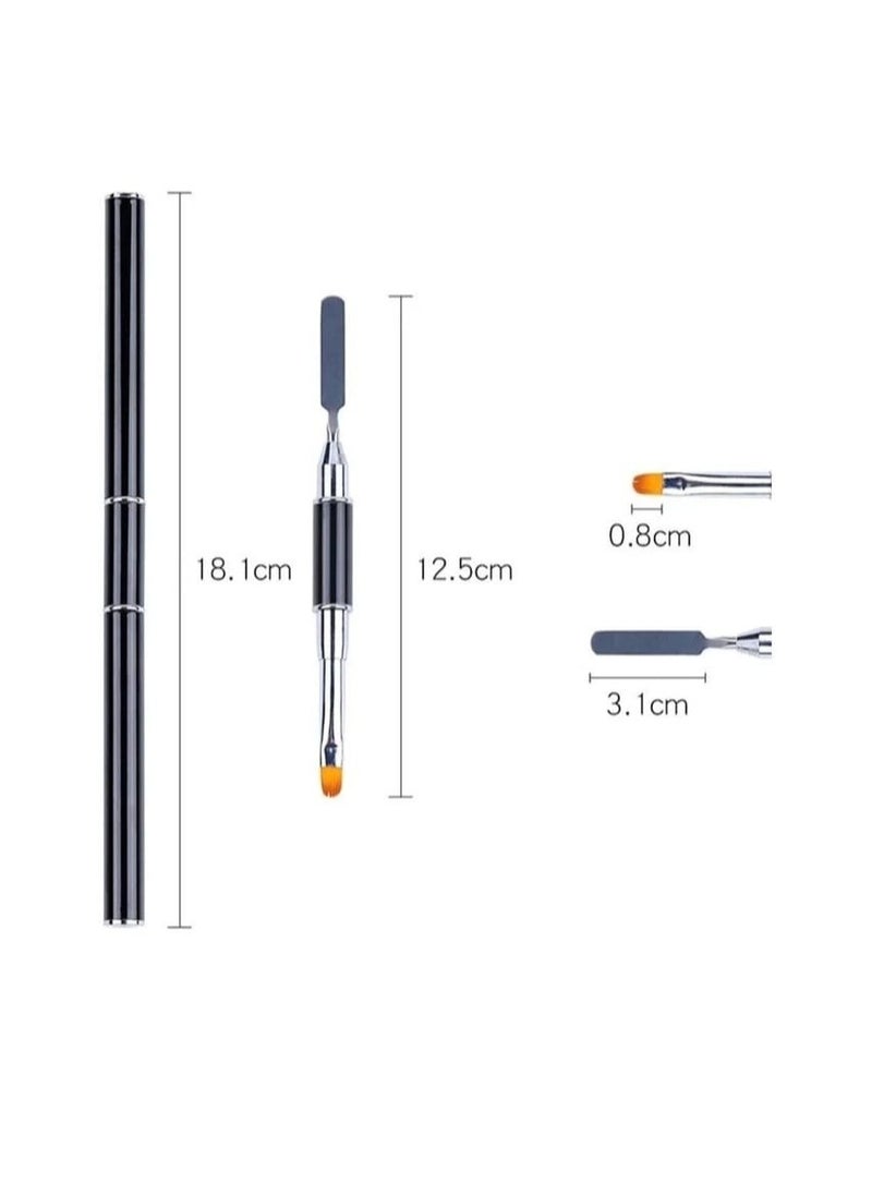 Generic - Double End Brush Pusher Multi Function UV Gel Acrylic Painting Pen Multicolour - Image 1