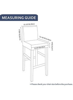 Generic 2 Pack Stretch Bar Stool Covers Counter Stool Pub Chair Slipcover Cafe Barstool Slipcover Removable Furniture Chair Seat Cover with Elastic Bottom for Dining Room Kitchen (Deep Gray)  - Image 2