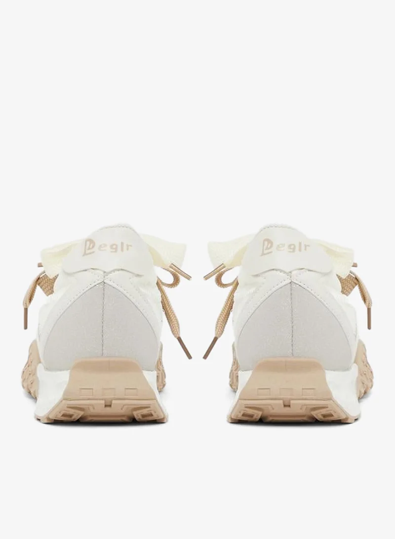 Styli Double Lace Up Textured Sneakers