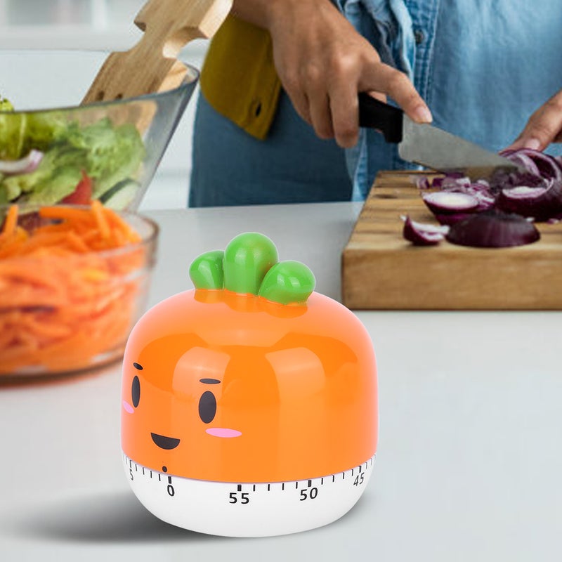 Cartoon Mechanical Manual Kitchen Cooking Timer Alarm Reminder Timepiece Countdown ToolOrange - Image 2