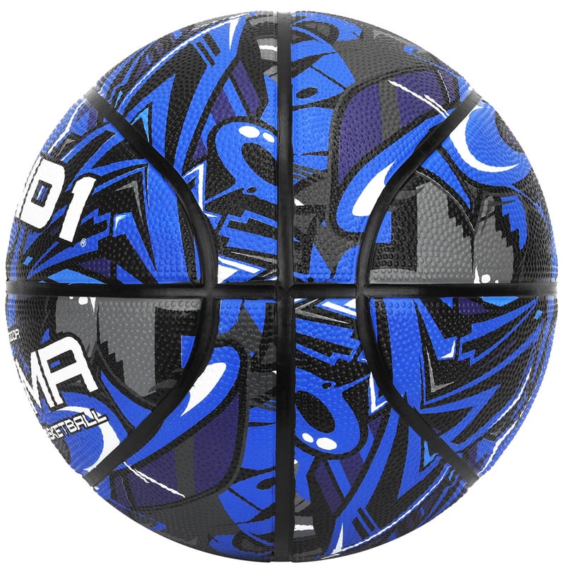 AND1 Enigma Indoor/Outdoor Youth Premium Rubber Streetball, Blue and Black, 27.5 - Image 2