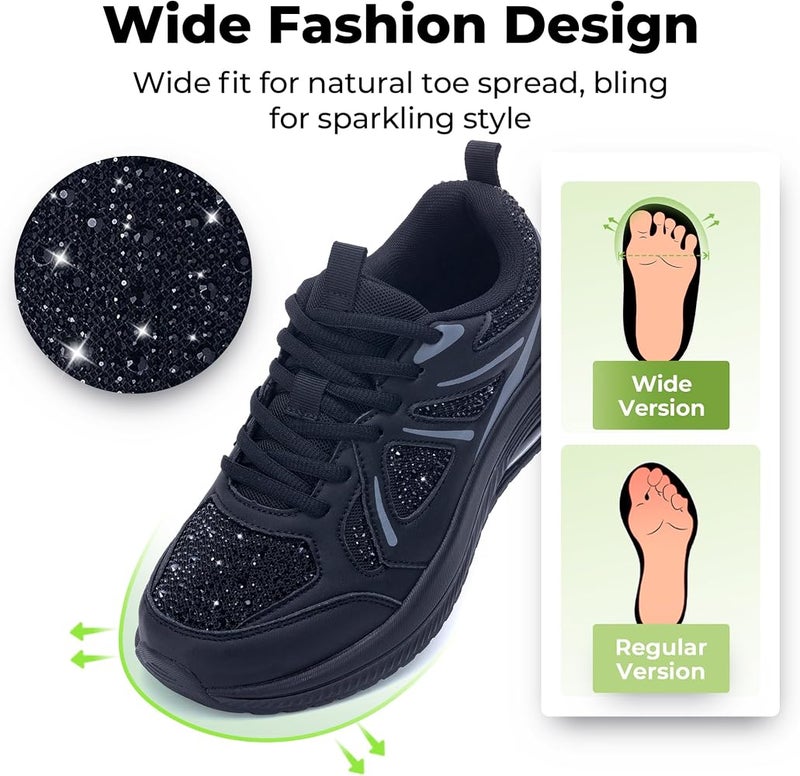 AOV Women Arch Support Walking Shoes Orthotic Sneakers for Plantar Fasciitis Foot and Heel Pain Relief Tennis Shoes - Image 2