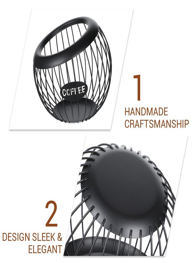 Sibba 2 Pack Large Capacity Coffee Pod Holders Basket, Coffee Pod Holder for KCup Versatile Coffees Capsule Storage Basket Coffees Bar Organizer for Counter Kitchen Countertop, Storage Bar Accessories - Image 3