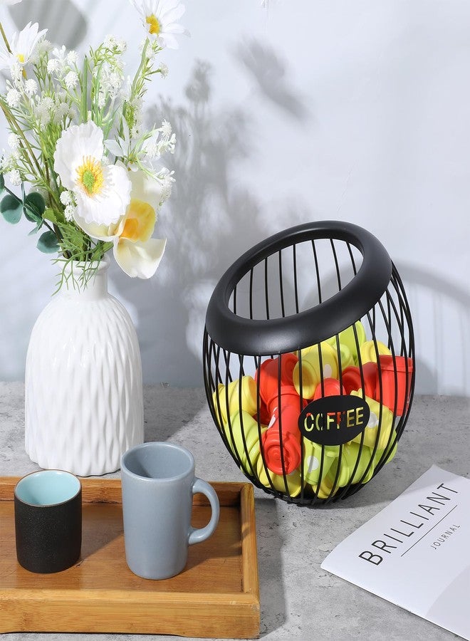 Sibba 2 Pack Large Capacity Coffee Pod Holders Basket, Coffee Pod Holder for KCup Versatile Coffees Capsule Storage Basket Coffees Bar Organizer for Counter Kitchen Countertop, Storage Bar Accessories - Image 4