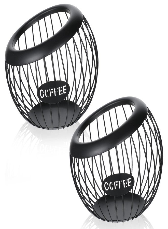 Sibba 2 Pack Large Capacity Coffee Pod Holders Basket, Coffee Pod Holder for KCup Versatile Coffees Capsule Storage Basket Coffees Bar Organizer for Counter Kitchen Countertop, Storage Bar Accessories - Image 1