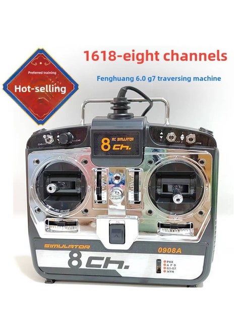 Phoenix Simulator Model Fixed-wing Helicopter 6 Channels 8 Channels With Dongle 161 Flight Simulation Exercise-Color:1618-0908a (left Hand Throttle)