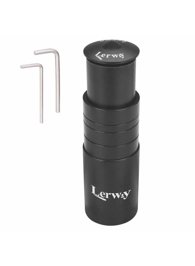 LERWAY Bike Stem Riser Extender MTB Handlebar Stem Adapter with Hex Key for 1-1/8" 28.6mm Fork Aluminum Black - Image 1