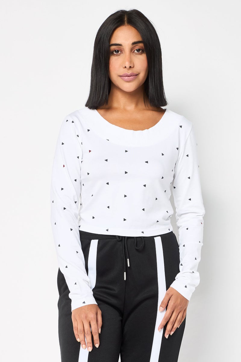 Reebok Women Sportswear Fit Outdoor Crop Top, White - Image 1