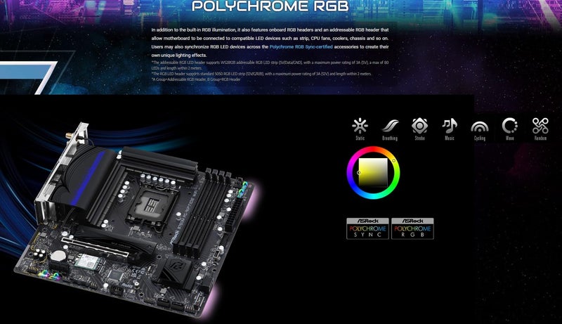 ASRock لوحة أم ASRock B760M PG Riptide WiFi Micro-ATX | تدعم معالجات إنتل من الجيل 14/13/12 | DDR5 7200+ (OC) | واي فاي 6E | 2.5G LAN | 14+1+1 مرحلة طاقة | USB-C أمامي وخلفي - Image 4