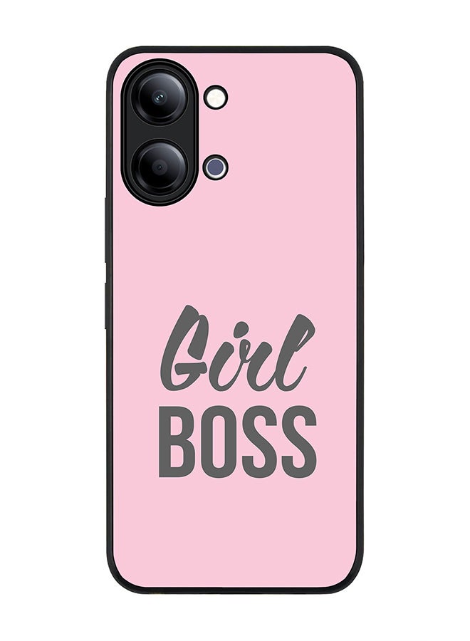 Stylizedd For vivo Y05 4G / Y6t 5G Case,Slim fit Camera Protection, Shockproof Thin Phone cover  - Girl Boss (Pink) - Image 1