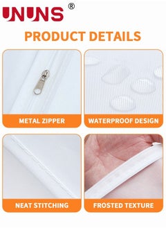 UNUNS 6PCS Large Clear Garment Bags Clothes Cover with Zipper for Hanging Clothes, Plastic Dustproof Suit Bag for Wardrobe Storage and Travel 60*100CM  - Image 4