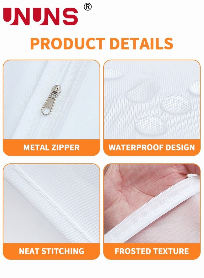 UNUNS 6PCS Large Clear Garment Bags Clothes Cover with Zipper for Hanging Clothes, Plastic Dustproof Suit Bag for Wardrobe Storage and Travel 60*100CM - Image 4