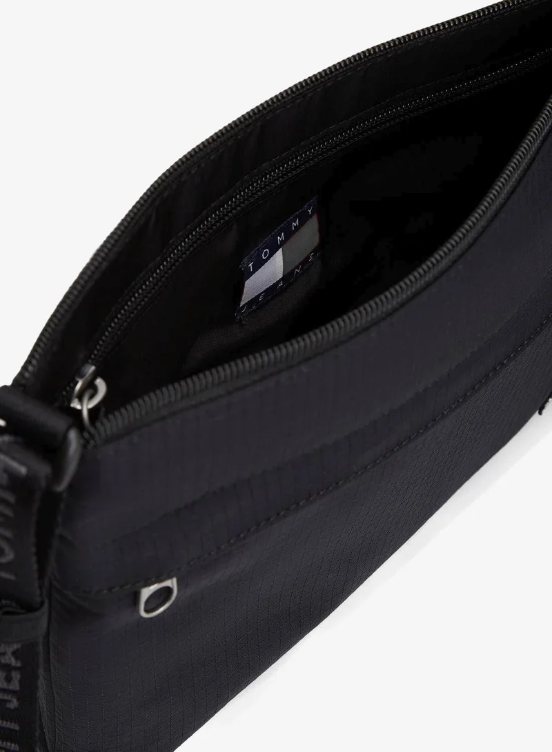 TOMMY JEANS Black Essential Ripstop Crossbody Sacoche Bag for Men | Best Price UAE