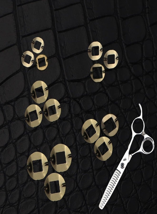 TorSor 15 Pack Hair Cutting Scissors Clicker Plate Replacement Internal Single Layer Stainless Steel Gasket Washer For Hairdressing Scissor Repair Parts Barber Thinning Shears 5 Different Sizes - Image 1
