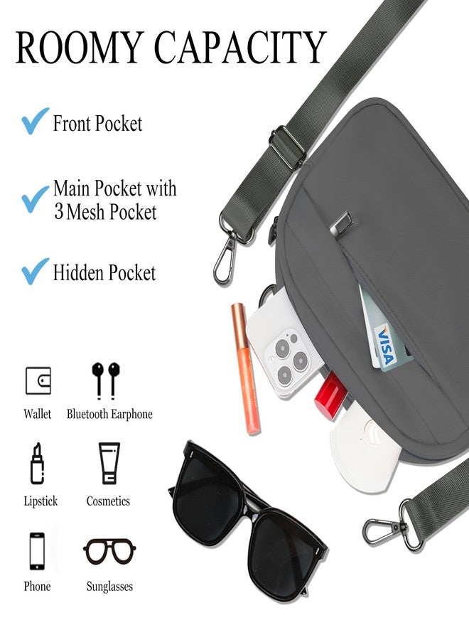 MAXTOP Small Crossbody Bags for Women with Detachable Strap Cross Body Bag Sling Cell Phone Purse for Traveling Walking Yoga(Dim Grey) - Image 3