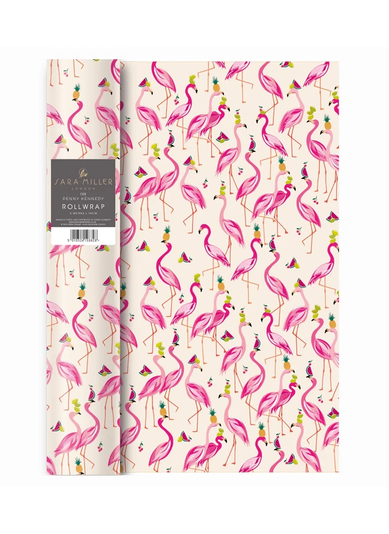 Sara Miller Celebrating Flamingos Roll Wrap