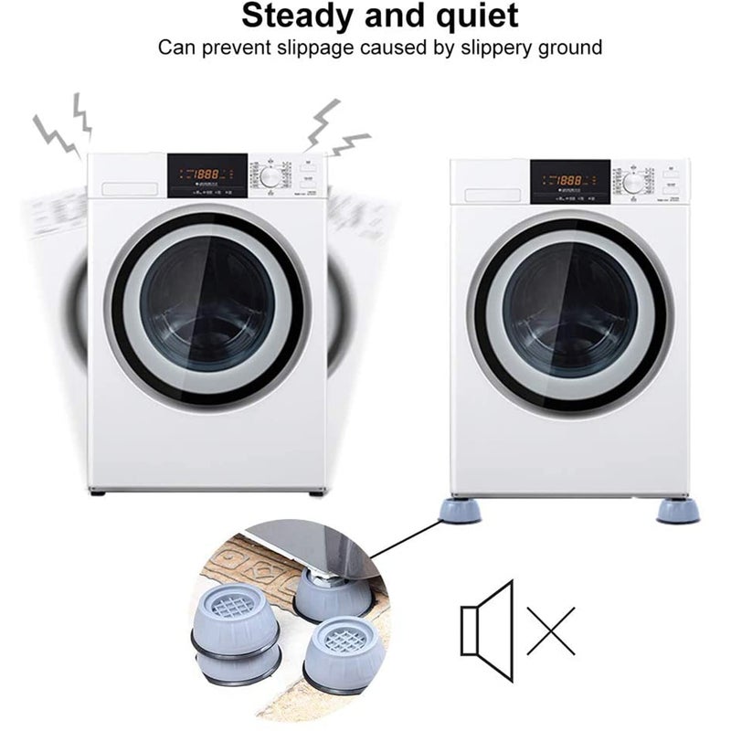 GION GION Anti Vibration Washing Machine Washer Refrigerator Base Non Slip Heightening Pads with Suction Cup Fridge Table Leveling Feet Anti Walk Pads Shock Absorber Furniture Lifting Base for Home 4Pcs  - Image 4